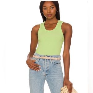 AGOLDE Poppy Tank Ribbed Sleeveless Size XS Neon Organic. Cotton